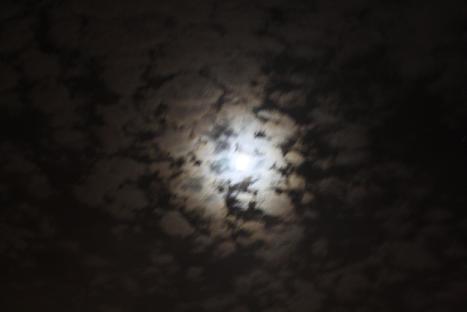 Cloudy moon